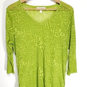 Derek Plus 2X long sleeve knit t-shirt semi sheer
